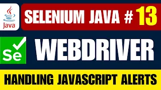Selenium Java Handle JavaScript Alerts in Selenium