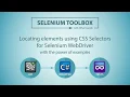 Locating elements using CSS selectors for Selenium WebDriver with the power of examples
