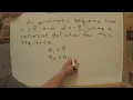 How to Write the Recursive Definition for the Sequence Where a 8 and d - 3