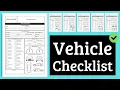Editable Vehicle Inspection Checklist Canva Excel Fleet Forms Digital Download