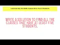 Leetcode SQL 50 Classes More Than 5 Students
