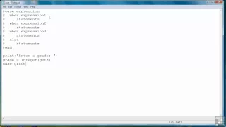 Infinite Skills Ruby Programming 21 - Case Statements