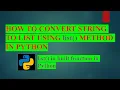 How to convert string to list using list function allinoneprogramming6105