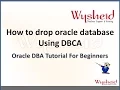 Steps to drop an Oracle database using DBCA