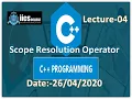 Define function outside of the class Scope Resolution Operator Lecture-4 By Sarvesh Sir IICS College