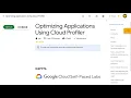 Optimizing Applications Using Cloud Profiler GSP976