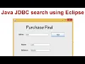 Java JDBC search using Eclipse