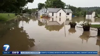 Historic Indiana town flooded by rising Whitewater River Metamora WHIO-TV