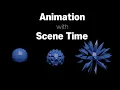 Simple animation using scene time node Geometry nodes Blender