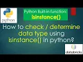 133 isinstance How to check data types using isinstance in python PART 133