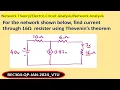 Find current through 16Ω  resister using Thevenin’s theorem