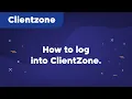 How to log into ClientZone