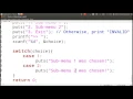C basics Menu Part 1