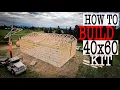 How to build a stud frame 40x60 kit From Koverage Concrete prep to final piece of trim