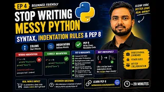 Stop Writing Messy Python Ep 4 Python Syntax Indentation Rules PEP 8