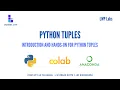 6 Python Tuples Hands-On and Sets Introduction LWP Labs Learn Data Science