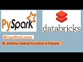 UDF User Defined Function in Spark PySpark Tutorial Dtabricks