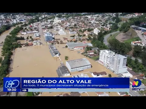 Região do Alto Vale: ao todo, 11 municípios decretaram situação de emergência