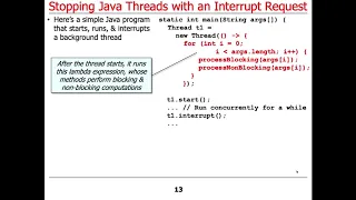 Managing the Java Thread Lifecycle Stopping a Java Thread via an Interrupt
