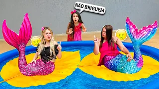 LAYRA ENCONTROU DUAS SEREIAS BRIGANDO E TEVE QUE AJUDAR ELAS!!