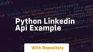 python linkedin api example