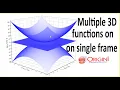 Multiple 3D functions plotting on a single frame in origin
