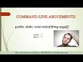 Command Line Arguments Java Programming