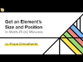 Get an Element s Size and Position