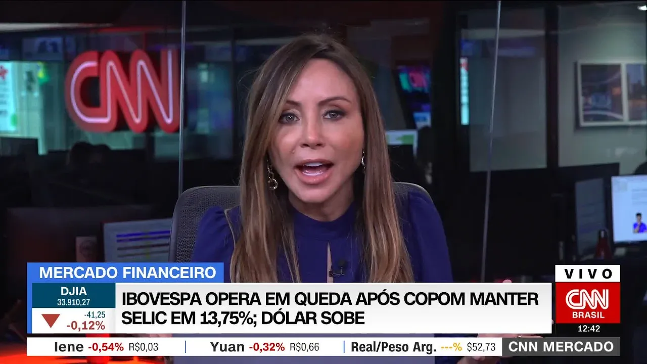 CNN Mercado: Ibovespa opera em queda após Copom manter Selic em 13,75% | 22/06/2023