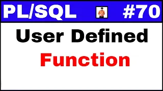 Tutorial What is User Defined Function in PLSQL TechShooterIN