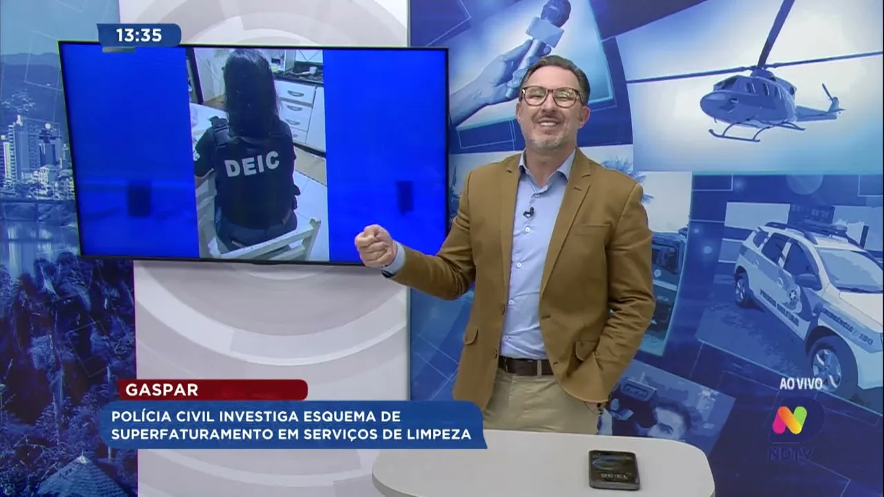 Polícia Civil de Gaspar investiga esquema de superfaturamento em serviços de limpeza