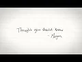 Morgan Wallen - Thought You Should Know (Lyric Video)