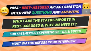 3 What are the static imports in Rest Assured API and why we need it Interview Question for SDETs