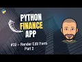 Flask Expense Tracker - Edit Expense Update Part 2 Rendering Form