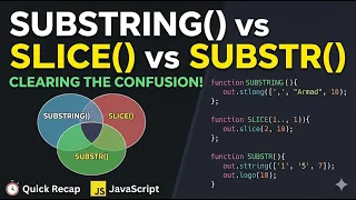 JavaScript substring vs slice vs substr Explained Clearly