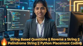 String Based questions Reverse a String Palindrome String Python Placement Coding