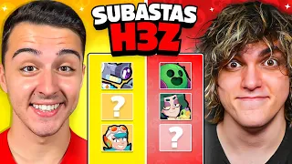 SUBASTAS H3Z vs YOUTUBERS en BRAWL STARS 😱💵 (nuevo reto)