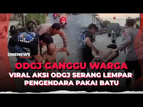 Viral! Detik-detik Polisi Evakuasi ODGJ yang Sering Lempari Pengendara Pakai Batu