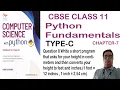 Chapter 7 Type-C Question 8 Ask height in cm and then converts your height to feet and inches