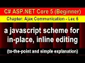 Javascript scheme for in-place inline editing Ajax Communication - 6 Beginner ASP NET Core 5