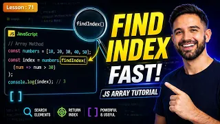 JavaScript findIndex Tutorial How to Find Array Elements Easily 2026
