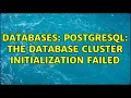 Databases PostgreSQL The database cluster initialization failed 5 Solutions