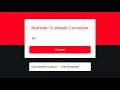 Number To Words Converter using Javascript NumToWords js