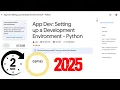 App Dev Setting up a Development Environment - Python