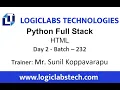 Python Full Stack Day 2 -Topic - HTML