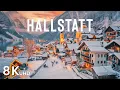 Hallstatt Austria 8K | Winter Wonderland - Cozy Alpine Villages, Majestic Alps \u0026 Frozen Lakes