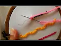 Basic and easy hand embroidery tutorial scroll stitch for the Beginners 2020