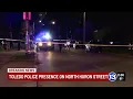 Toledo Police presence on North Huron Street