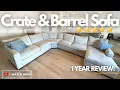 CRATE BARREL Axis 4-Piece Sectional Sofa 1 YEAR REVIEW