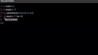 Learn Swift Complete the function by adding missing return statement Chapter 9 Challenge 2